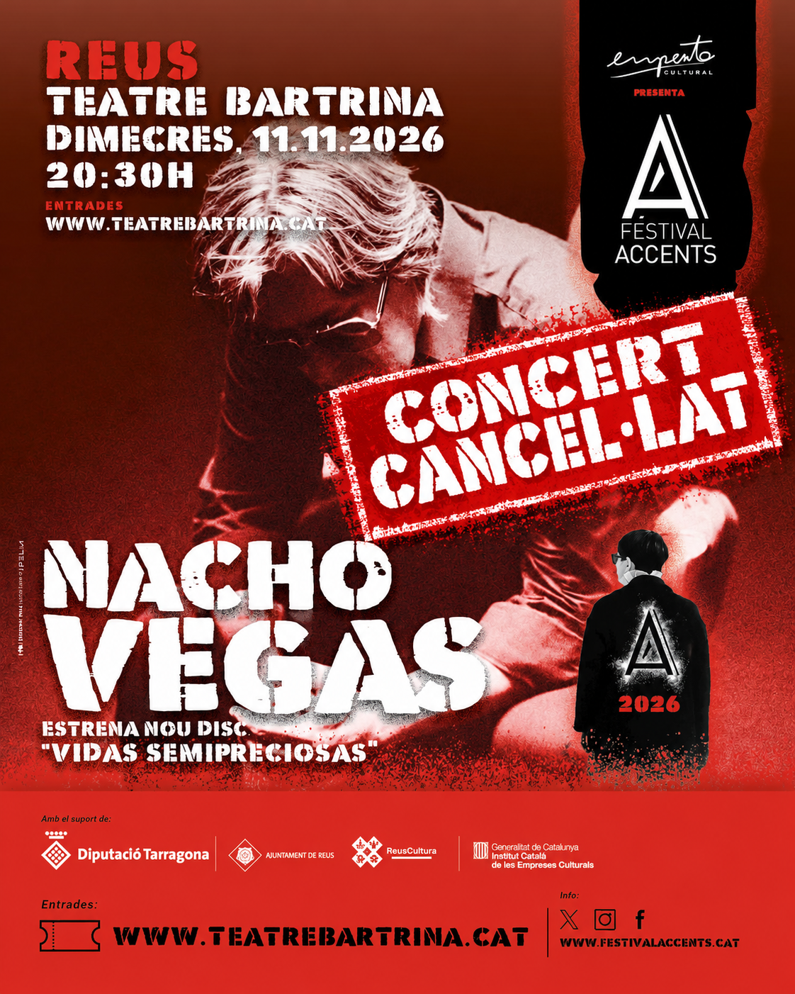 CONCERT CANCEL·LAT Nacho Vegas 